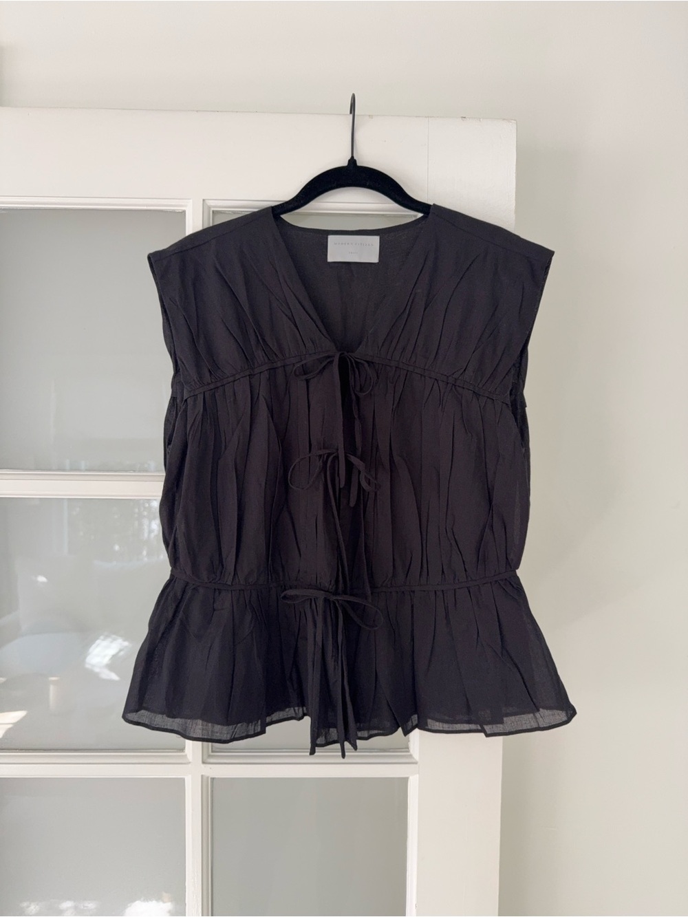 Modern Citizen Tie-Front Cotton Blouse
